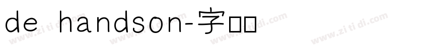 de handson字体转换